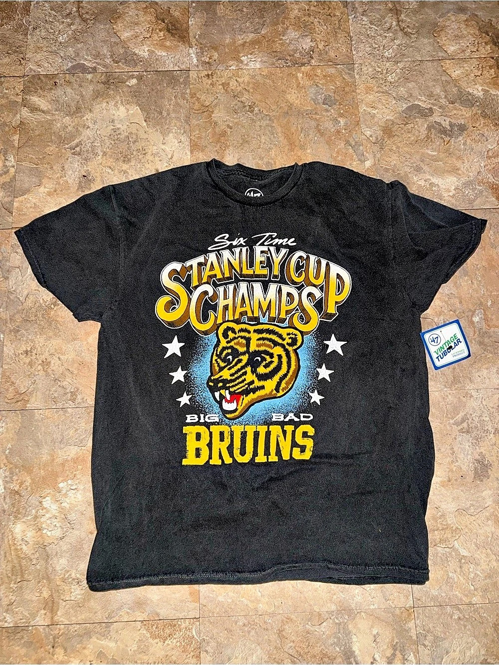 47’ Brand Boston Bruins Vintage Tubular Tee Mens Large
